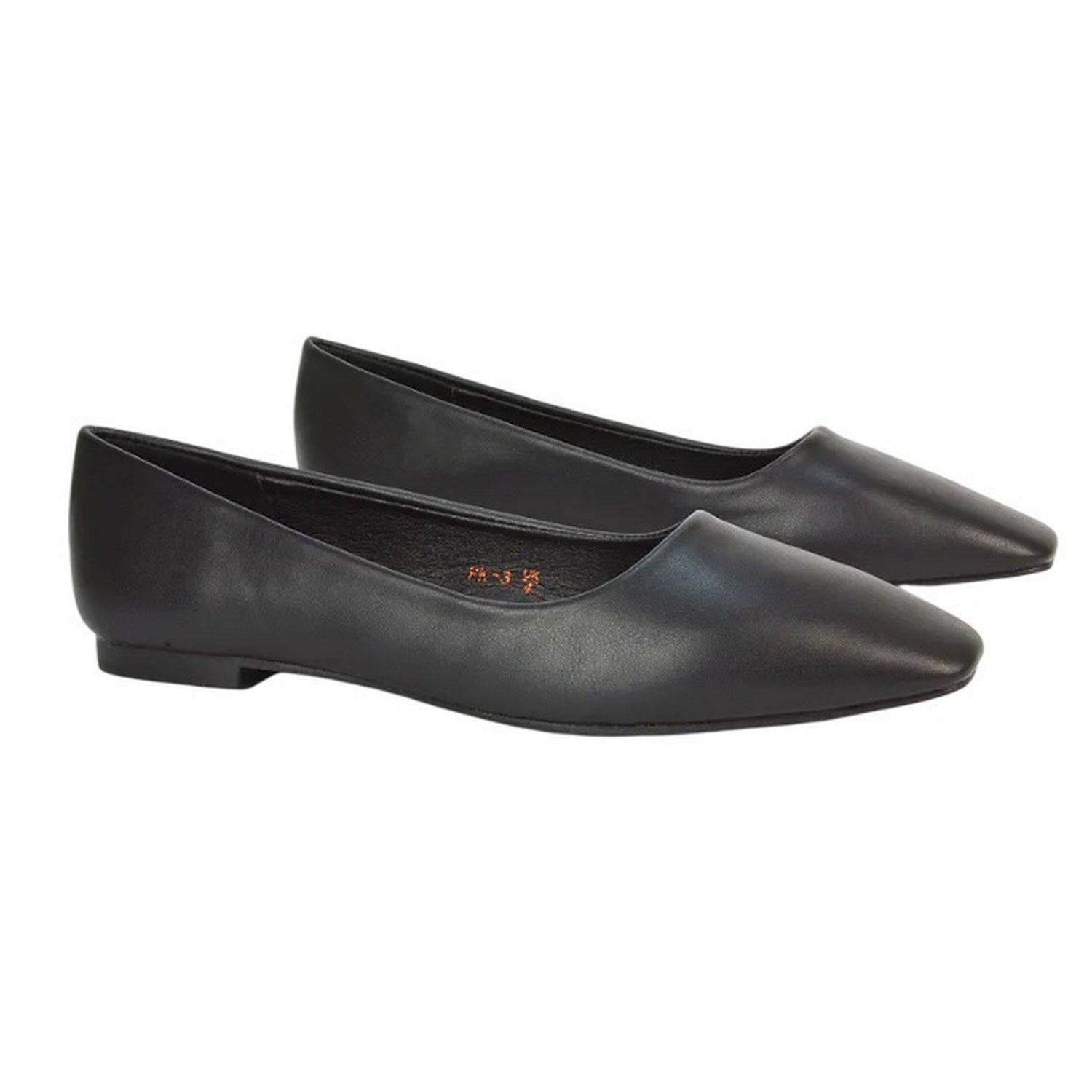 Black - Lifestyle - XY London Womens-Ladies Maci Square Toe Ballerina Flats