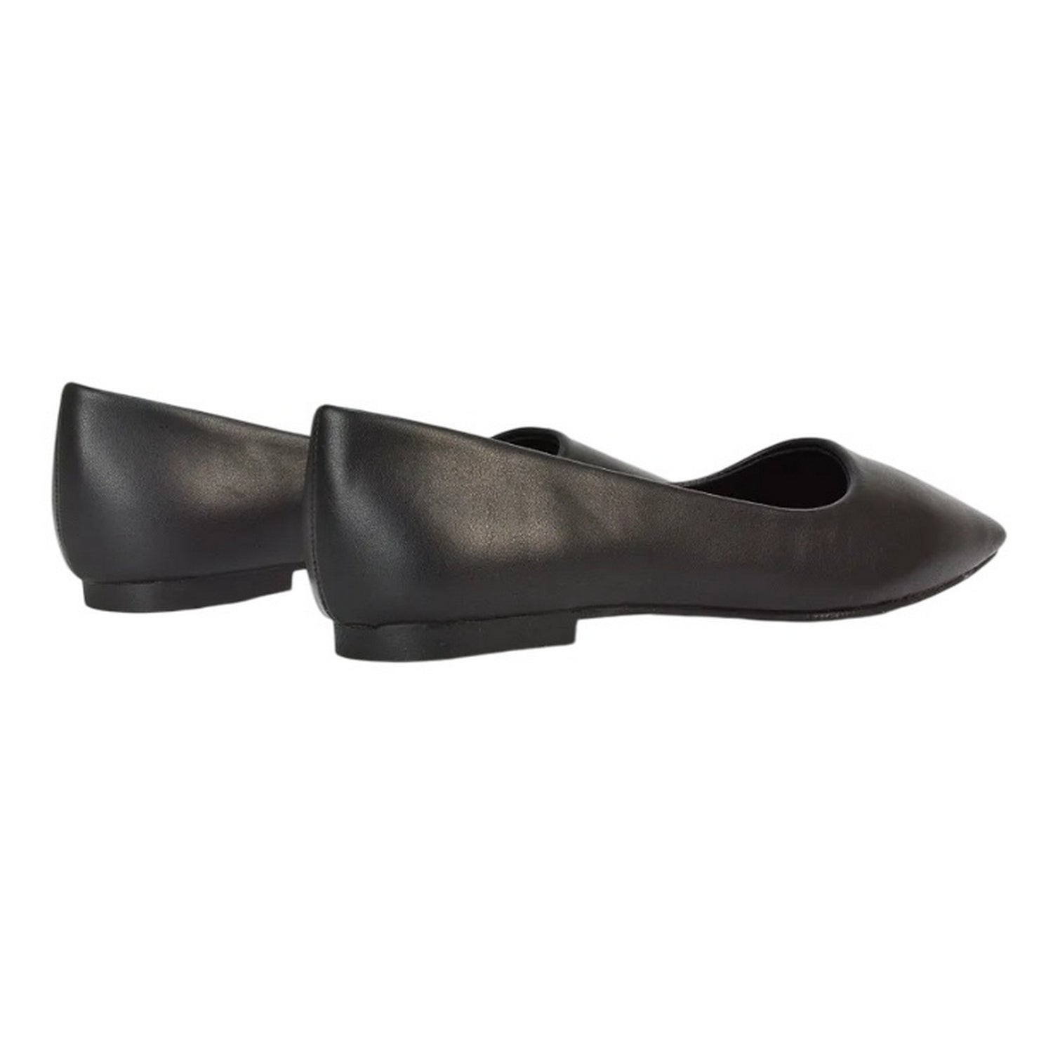 Black - Back - XY London Womens-Ladies Maci Square Toe Ballerina Flats