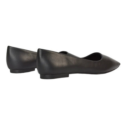 Black - Back - XY London Womens-Ladies Maci Square Toe Ballerina Flats