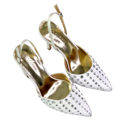 Ivory - Lifestyle - XY London Womens-Ladies Shelly Pointed Bridal High Heels