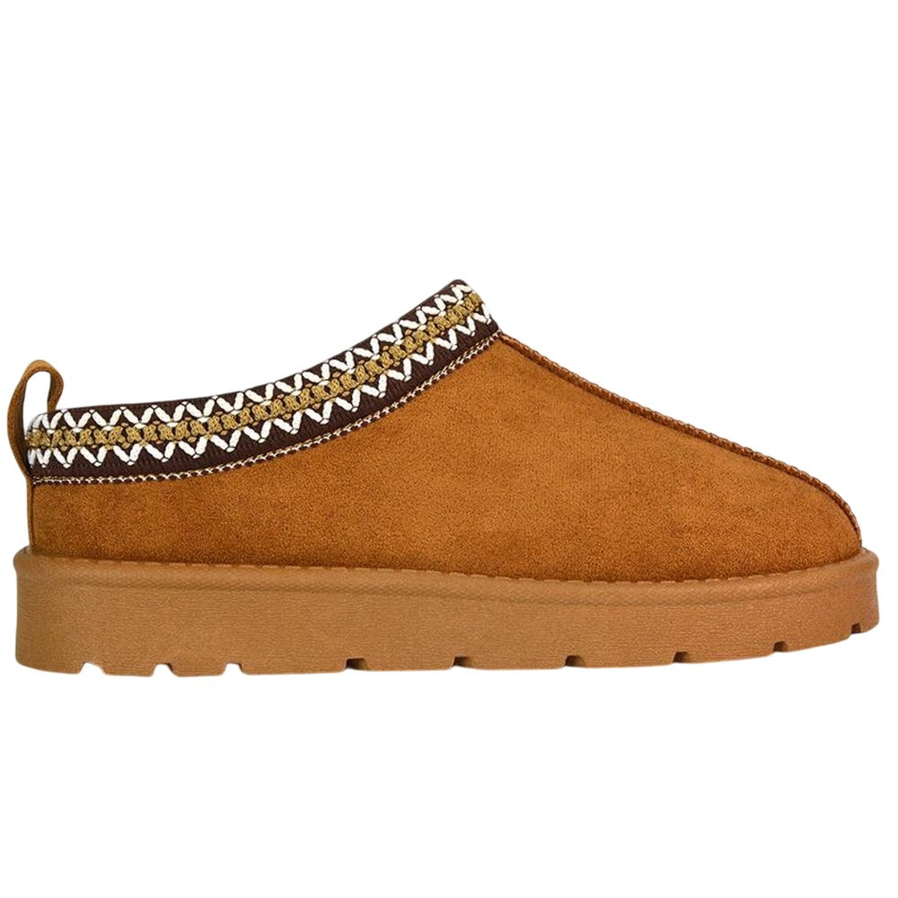 Tan - Side - XY London Womens-Ladies Vicky Aztec Flat Boots