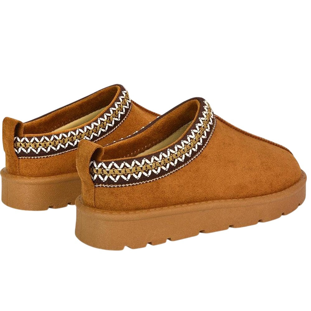 Tan - Back - XY London Womens-Ladies Vicky Aztec Flat Boots