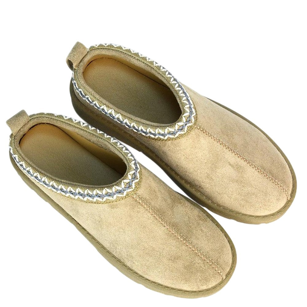 Stone - Pack Shot - XY London Womens-Ladies Vicky Aztec Flat Boots