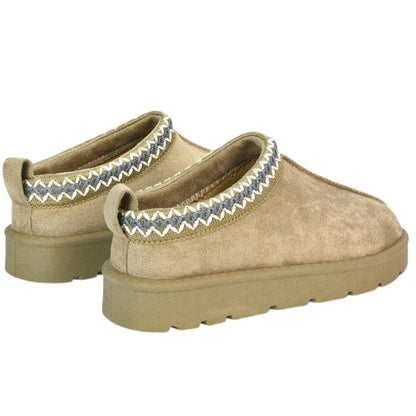 Stone - Back - XY London Womens-Ladies Vicky Aztec Flat Boots