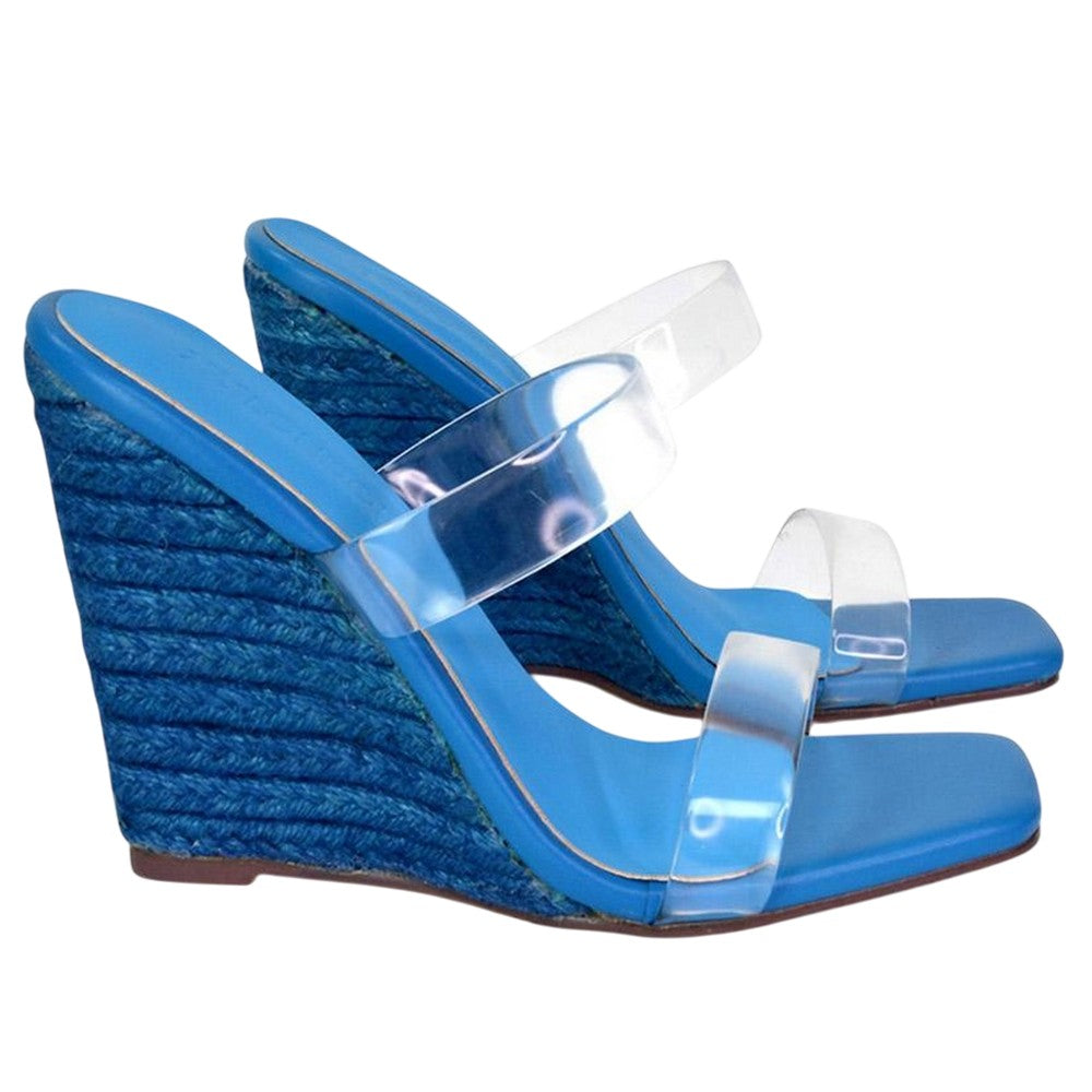 Blue - Lifestyle - XY London Womens-Ladies Shea Strappy Wedge Espadrilles