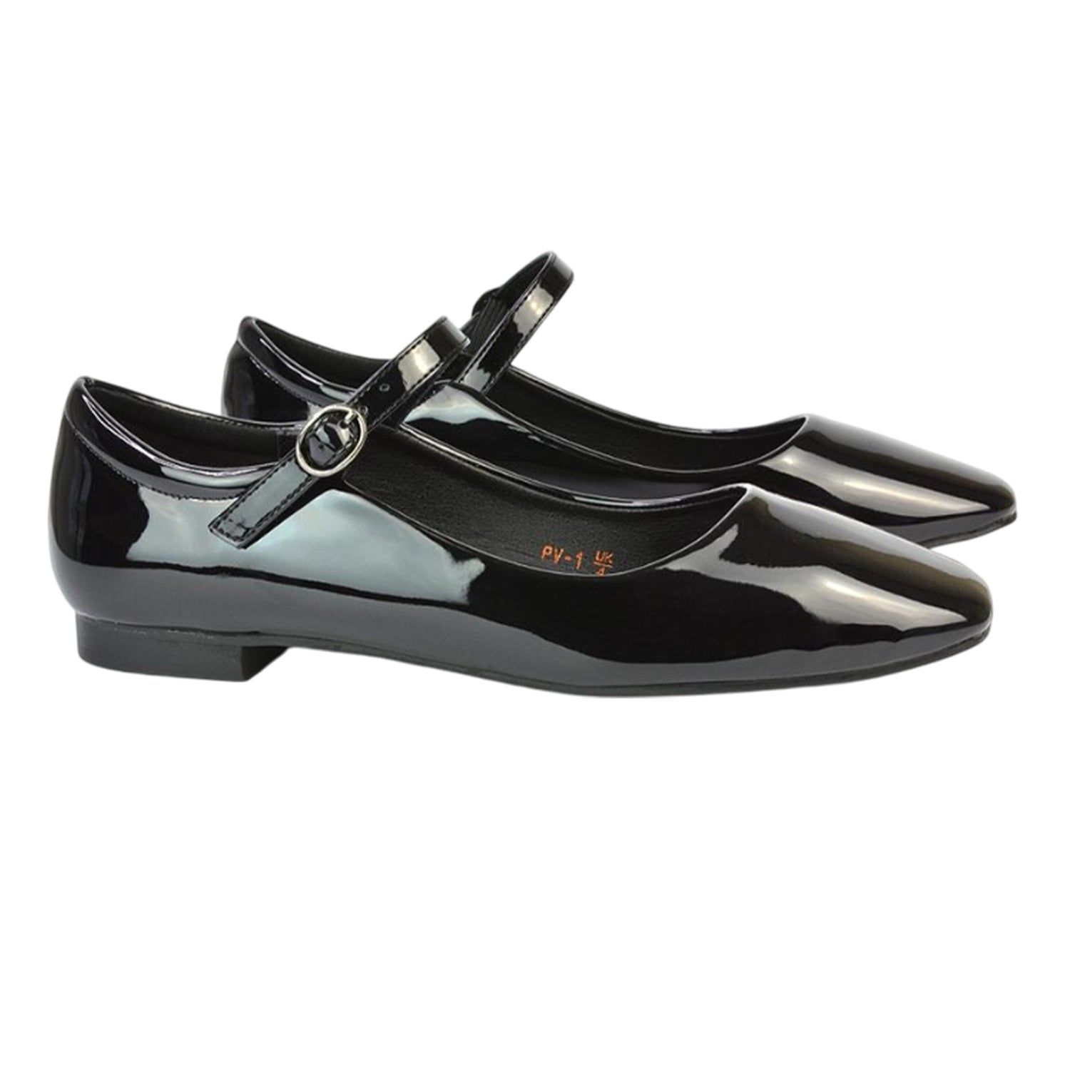 True Black - Side - XY London Womens-Ladies Allegra Mary Janes