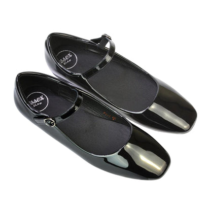 True Black - Pack Shot - XY London Womens-Ladies Allegra Mary Janes