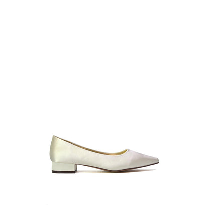 Ivory - Front - XY London Womens-Ladies Karen Pointed Low Heel Court Shoes
