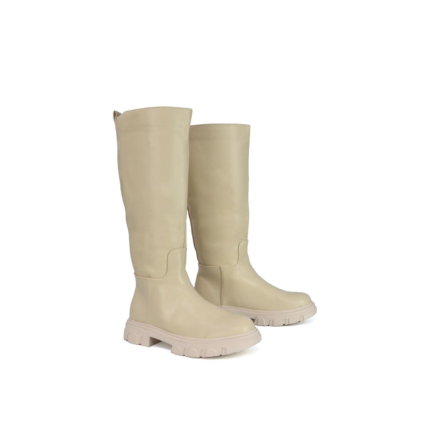 Nude - Lifestyle - XY London Womens-Ladies Lainey Mid Calf Biker Boots