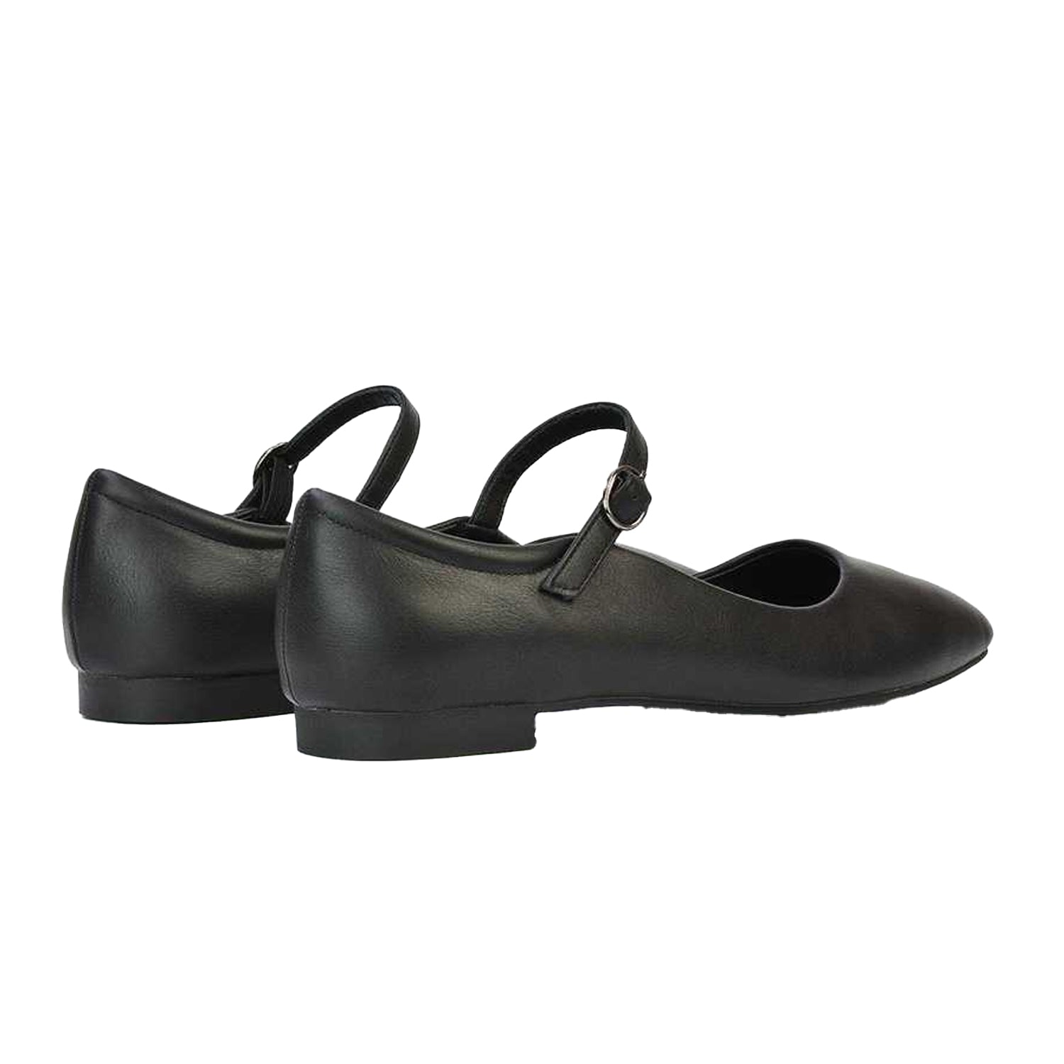 Black - Back - XY London Womens-Ladies Allegra Square Toe Mary Janes