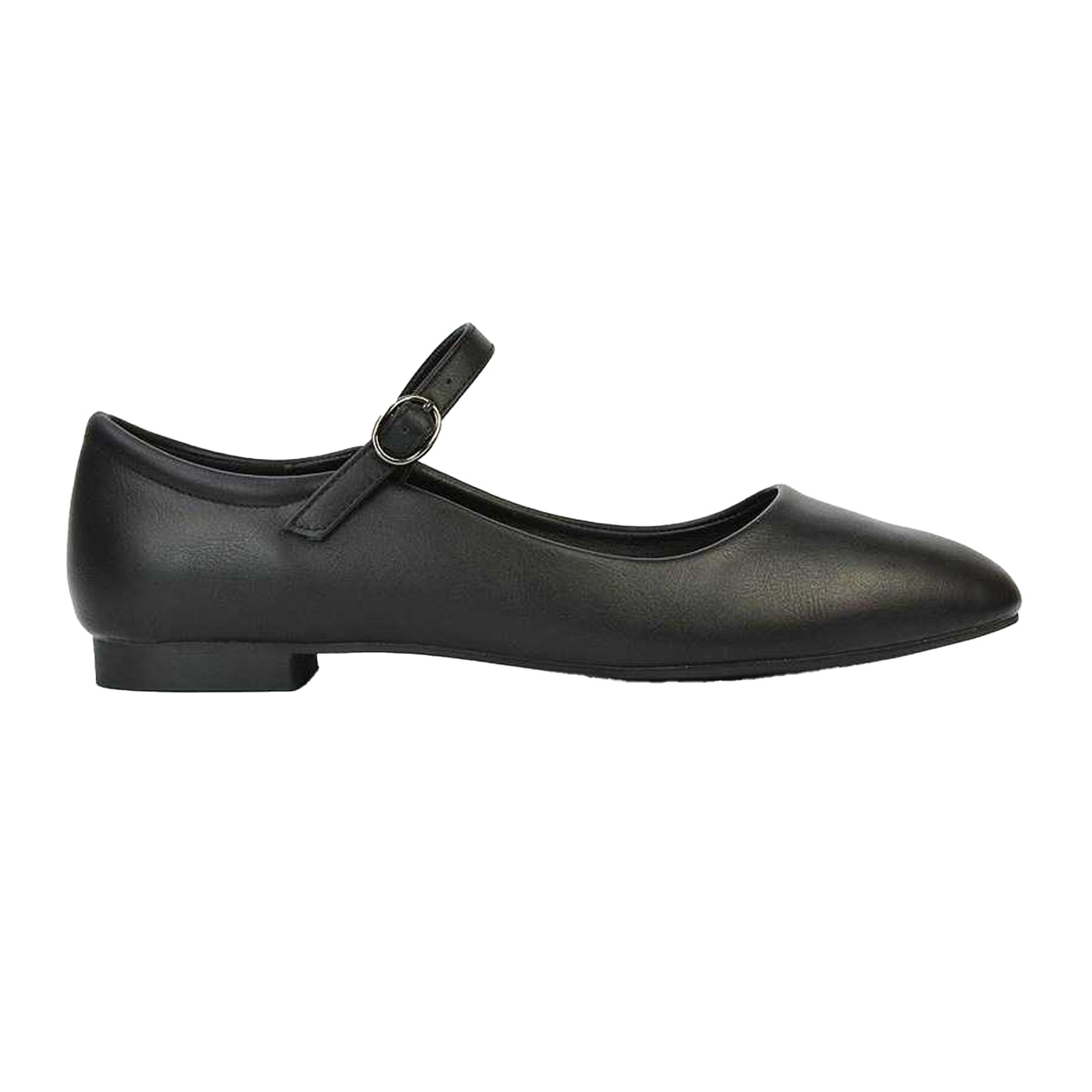 Black - Side - XY London Womens-Ladies Allegra Square Toe Mary Janes