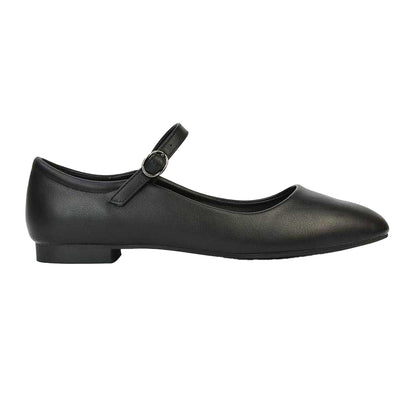 Black - Side - XY London Womens-Ladies Allegra Square Toe Mary Janes
