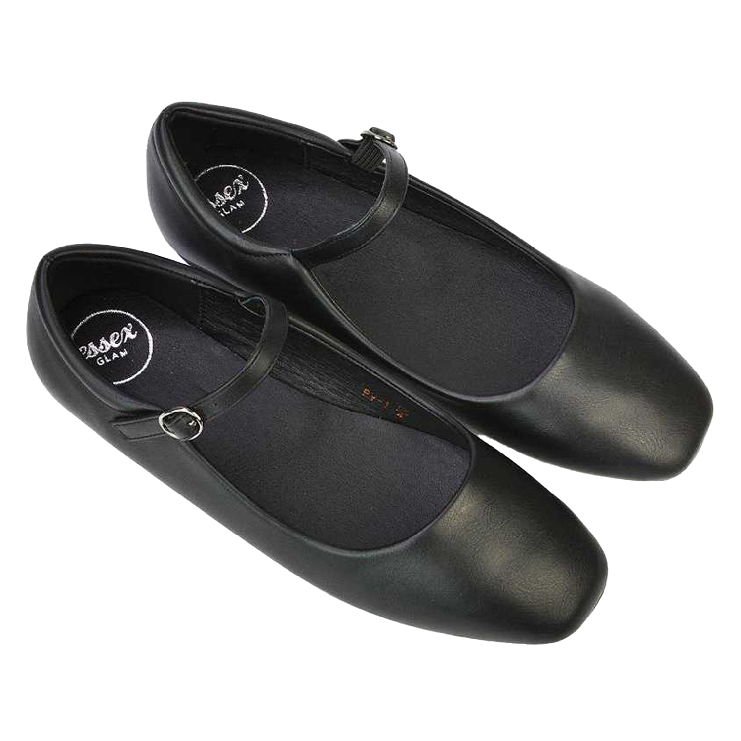 Black - Lifestyle - XY London Womens-Ladies Allegra Square Toe Mary Janes