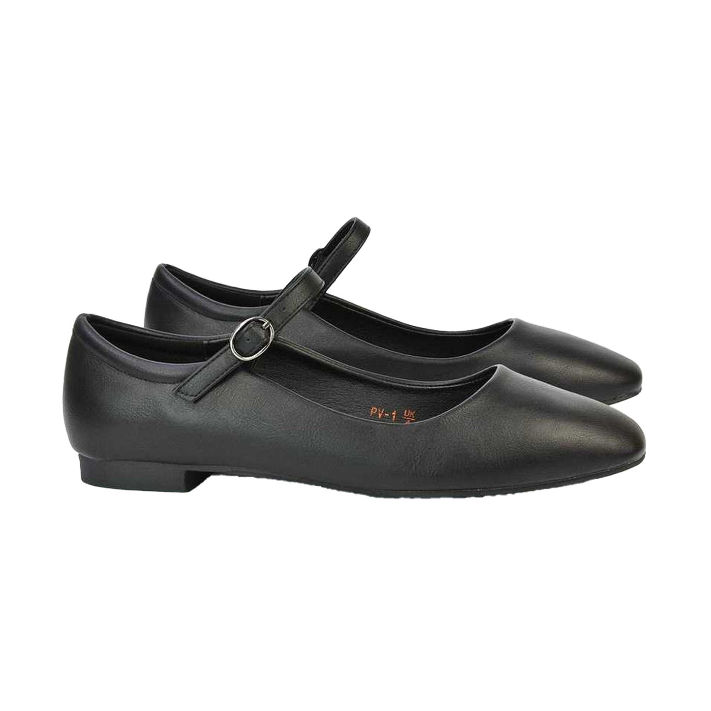 Black - Pack Shot - XY London Womens-Ladies Allegra Square Toe Mary Janes