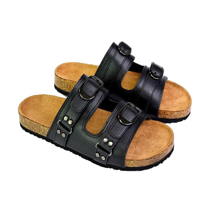 Black - Lifestyle - London Womens-Ladies Evan Slip-on Flat Sandals