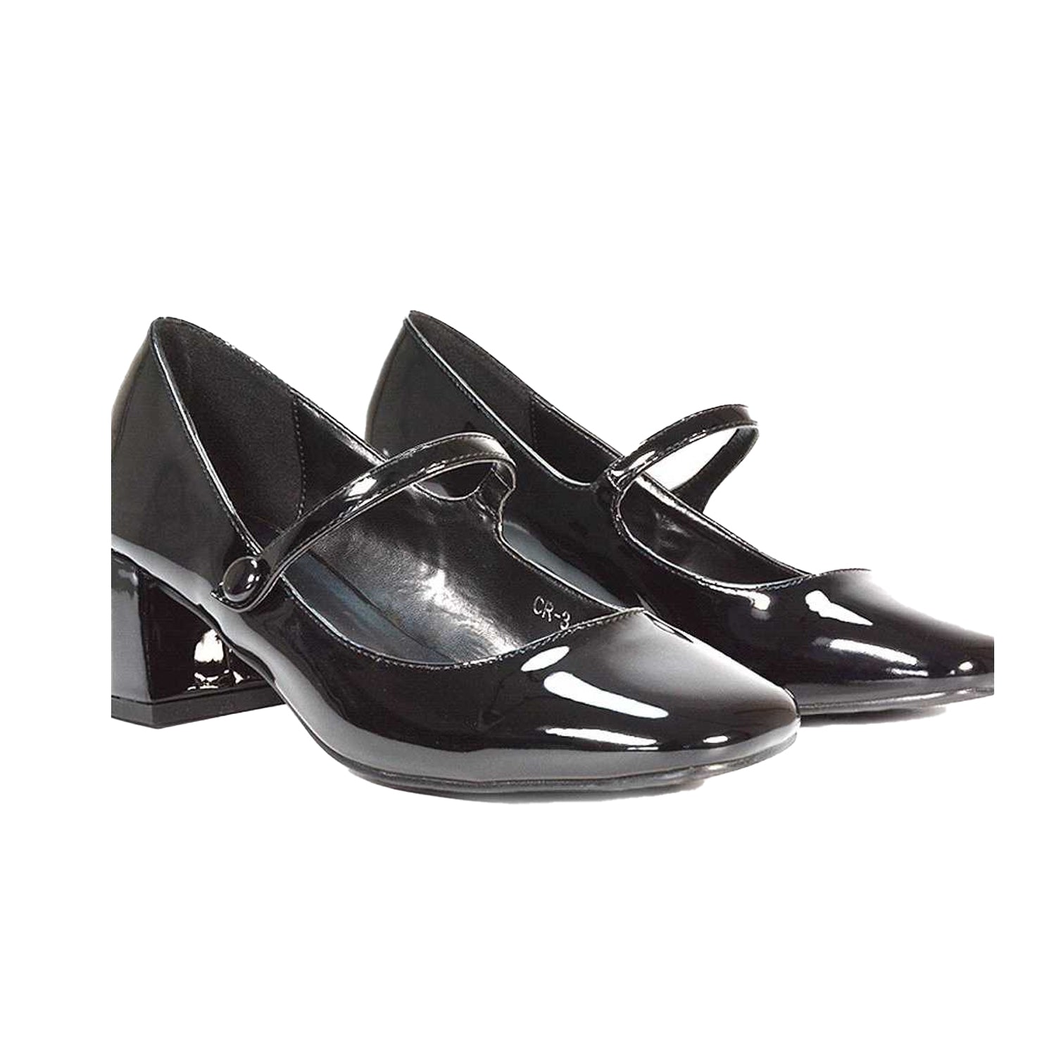 True Black - Lifestyle - XY London Womens-Ladies Leneka Slip-on Low Block Heel Court Shoes