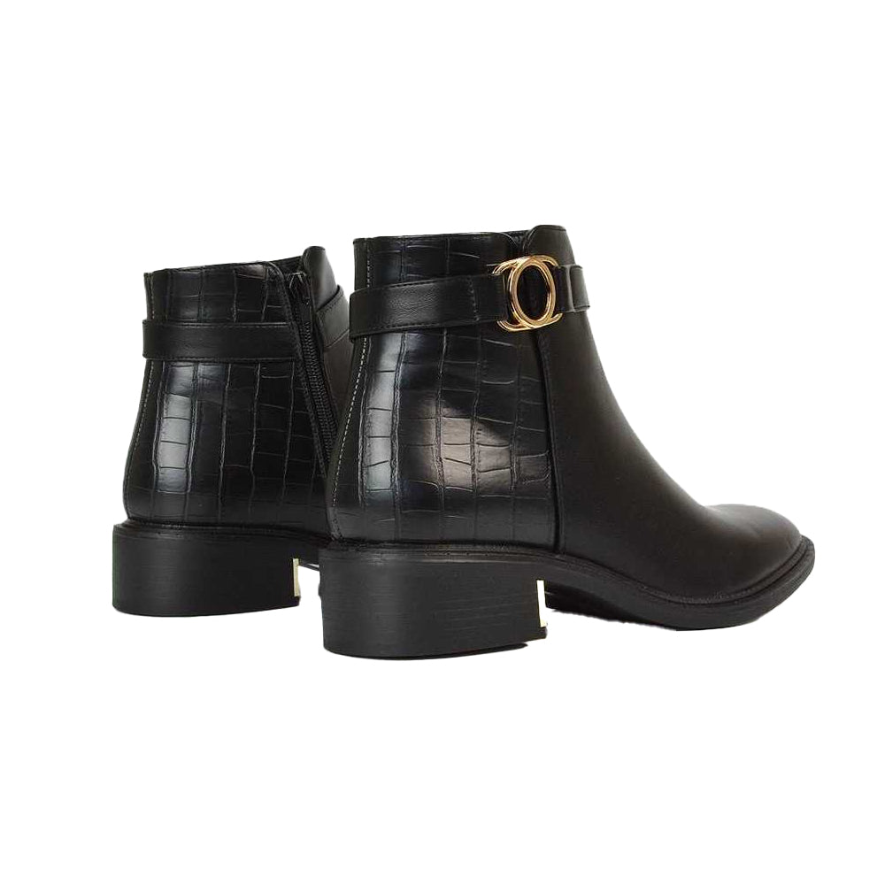 Black - Back - XY London Womens-Ladies Layla Ankle Boots