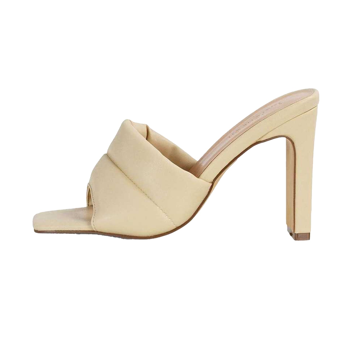 Nude - Lifestyle - XY London Womens-Ladies Mallory Slim High Block Heel Mules