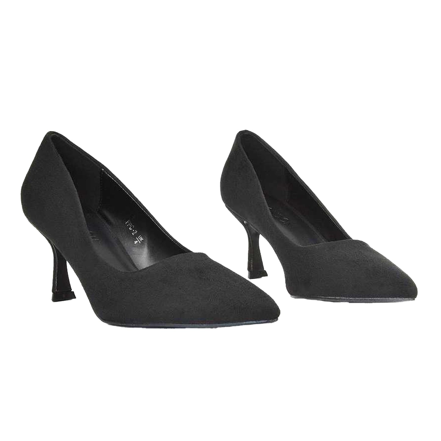 Jet Black - Lifestyle - XY London Womens-Ladies Lisa Pointed Mid Stiletto Court Shoes