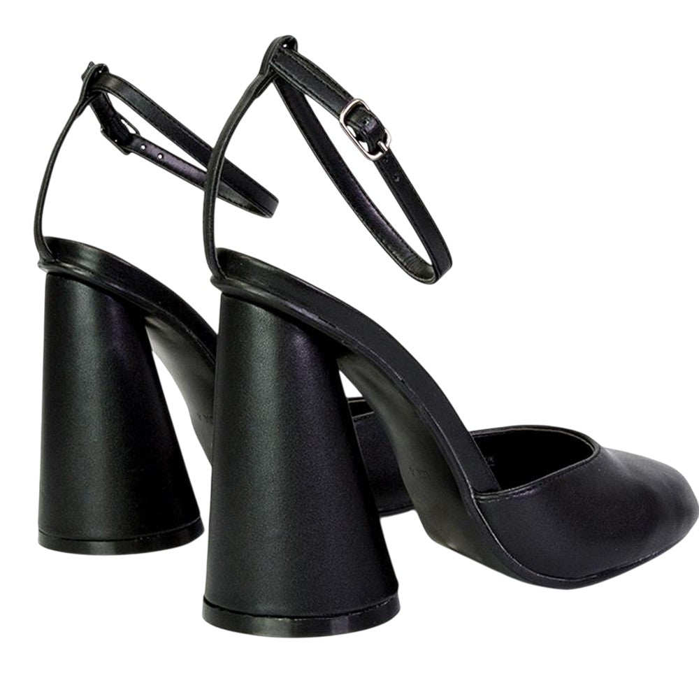 Black - Back - XY London Womens-Ladies Ekin Cylinder High Heels