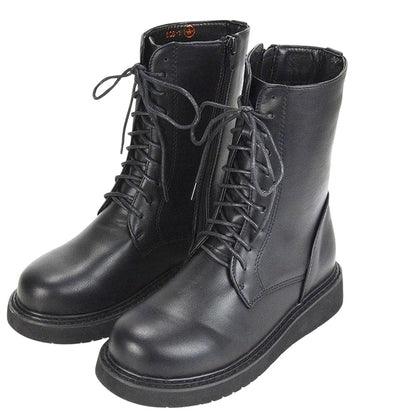 Black - Front - XY London Womens-Ladies Lizzo Chunky Sole Side Zip Flatform Ankle Boots