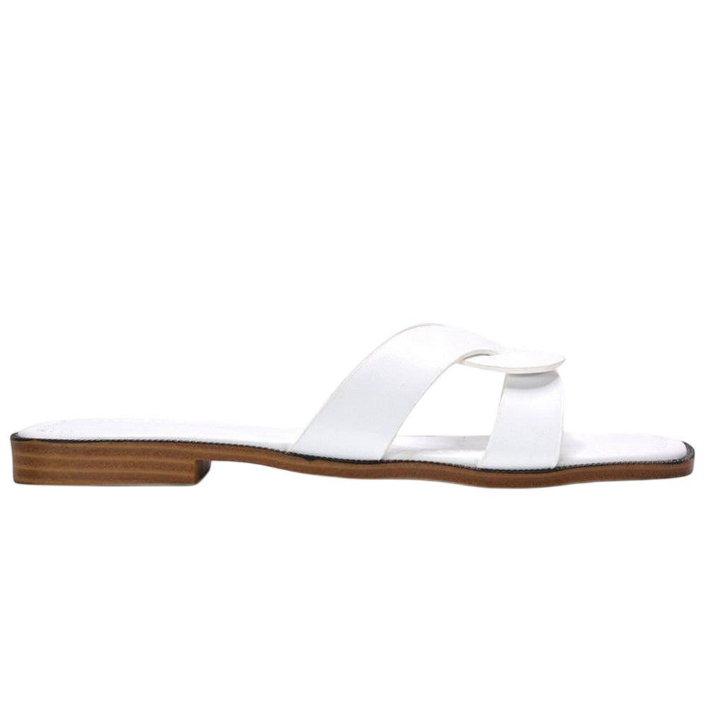 White - Back - XY London Womens-Ladies Charley Open Toe Sliders
