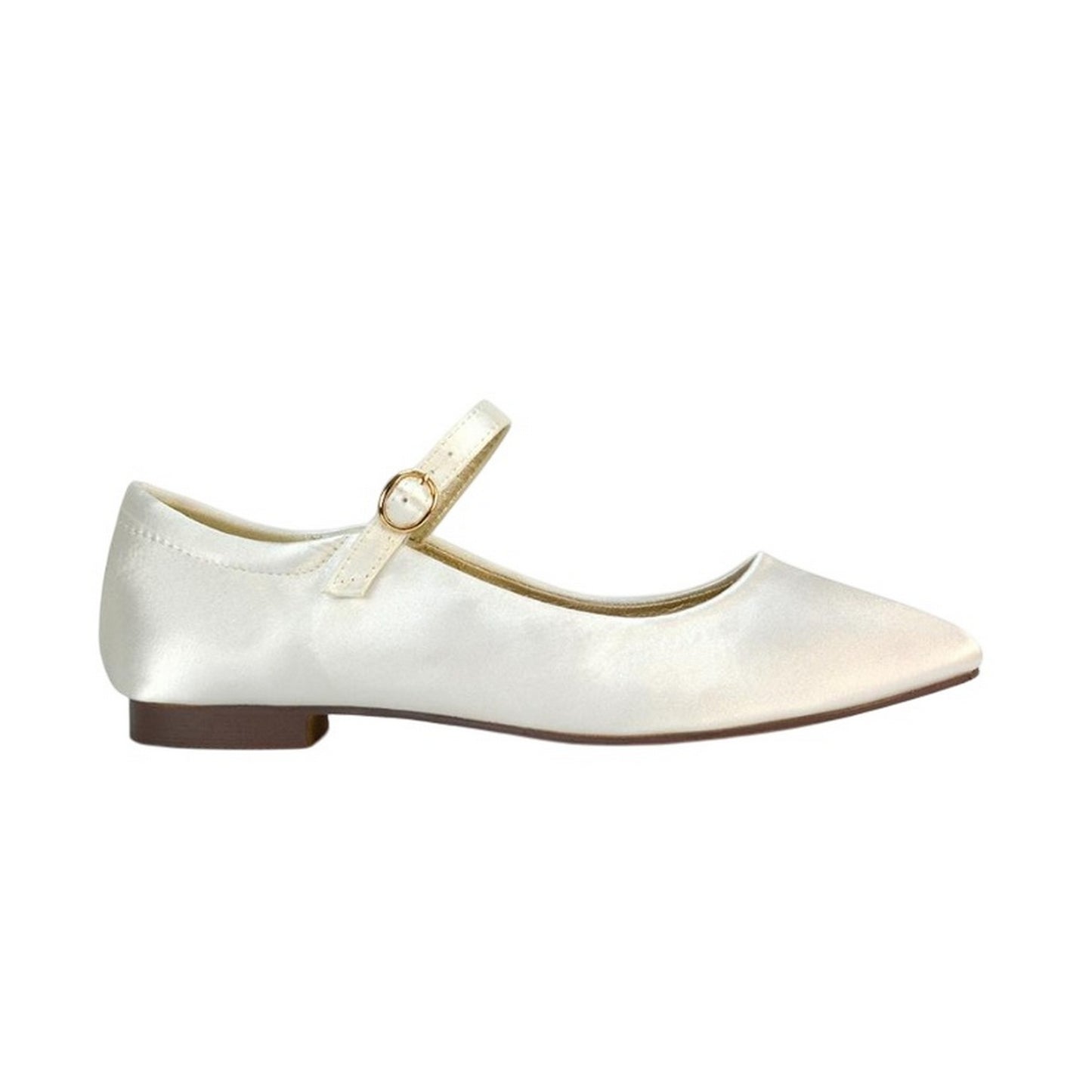 Ivory - Front - XY London Womens-Ladies Allegra Square Toe Mary Janes
