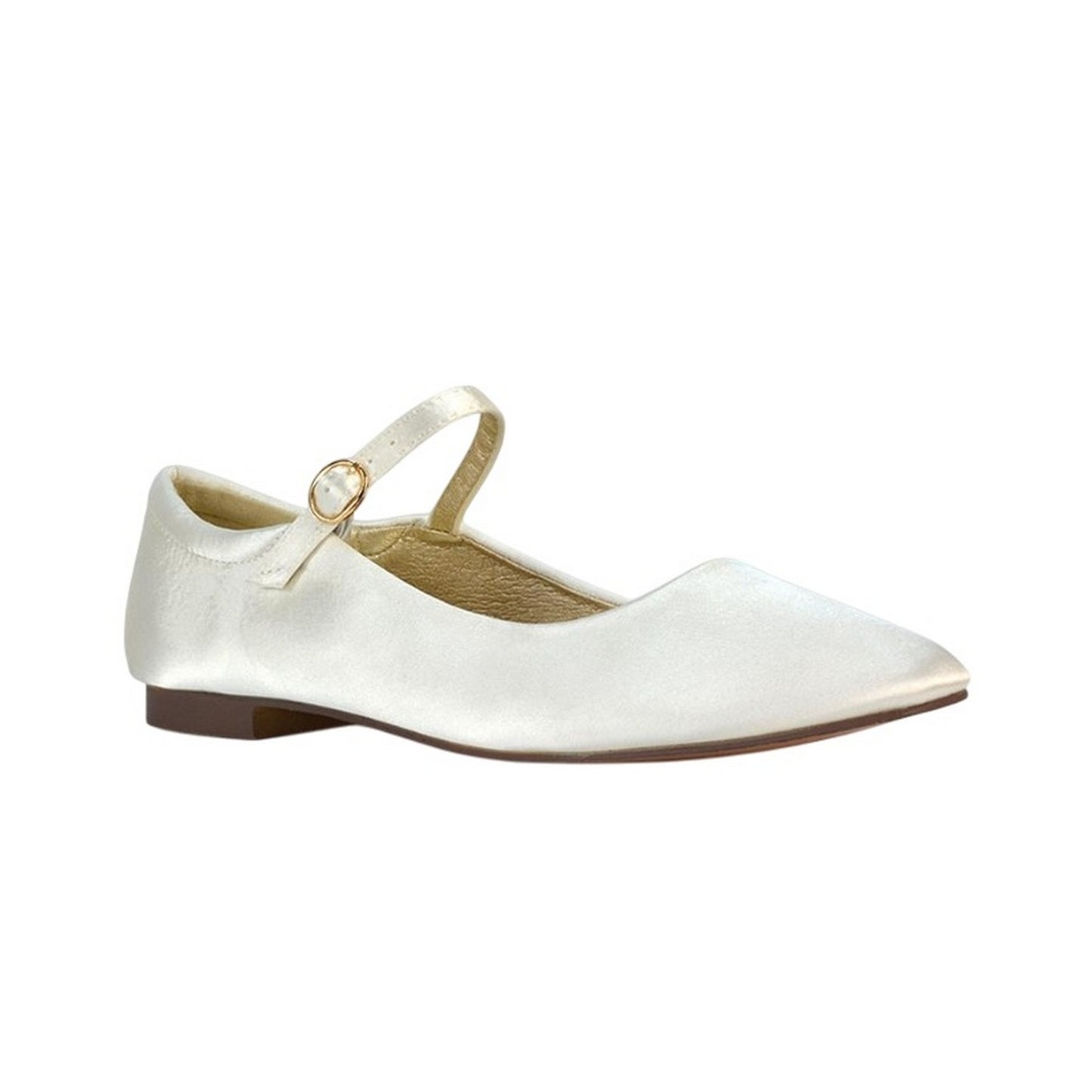 Ivory - Side - XY London Womens-Ladies Allegra Square Toe Mary Janes