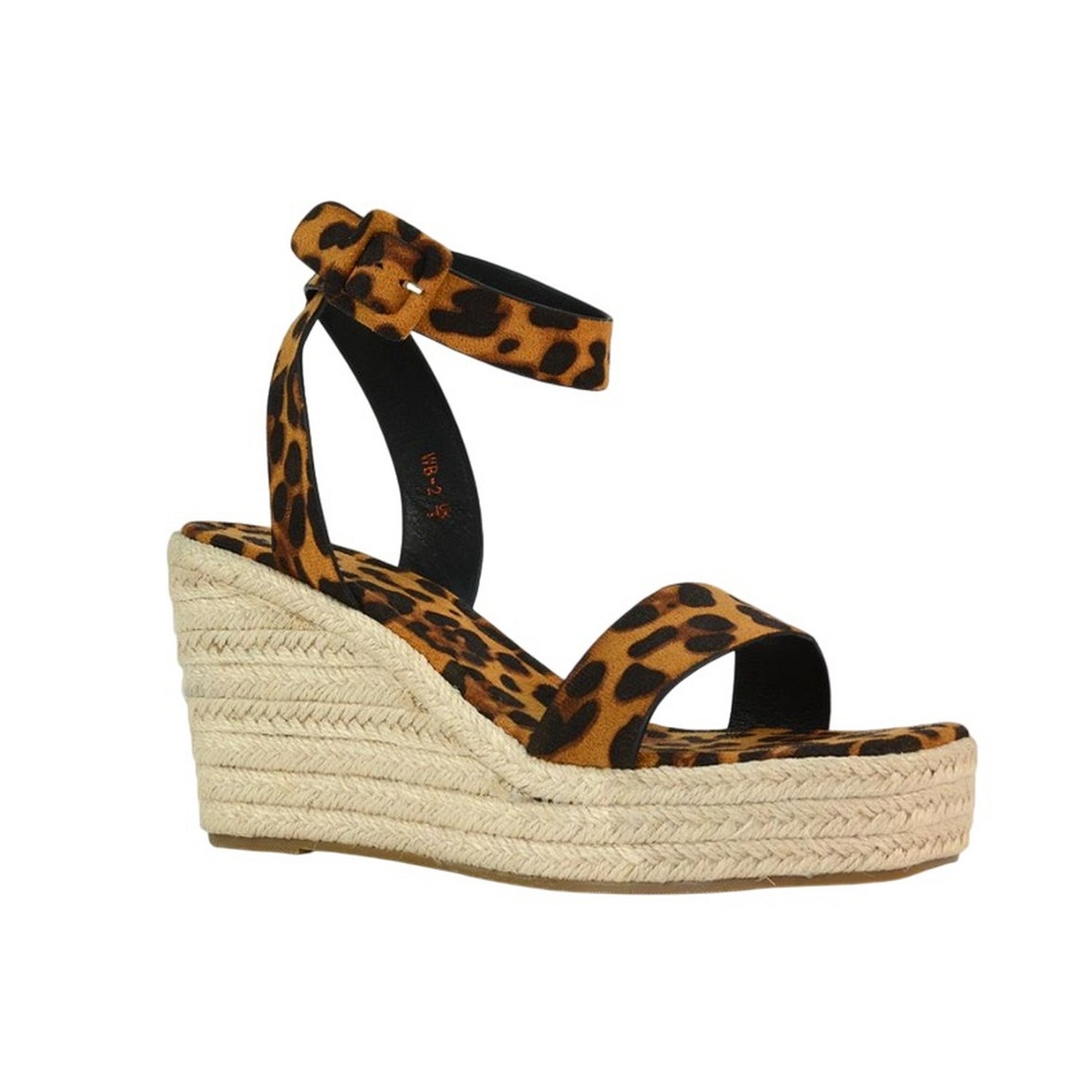 Tan - Side - XY London Womens-Ladies Linda Woven Wedge Heel Platform Sandals