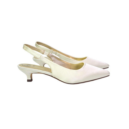 Ivory - Lifestyle - XY London Womens-Ladies Avalone Sling Back Kitten Heel Sandals