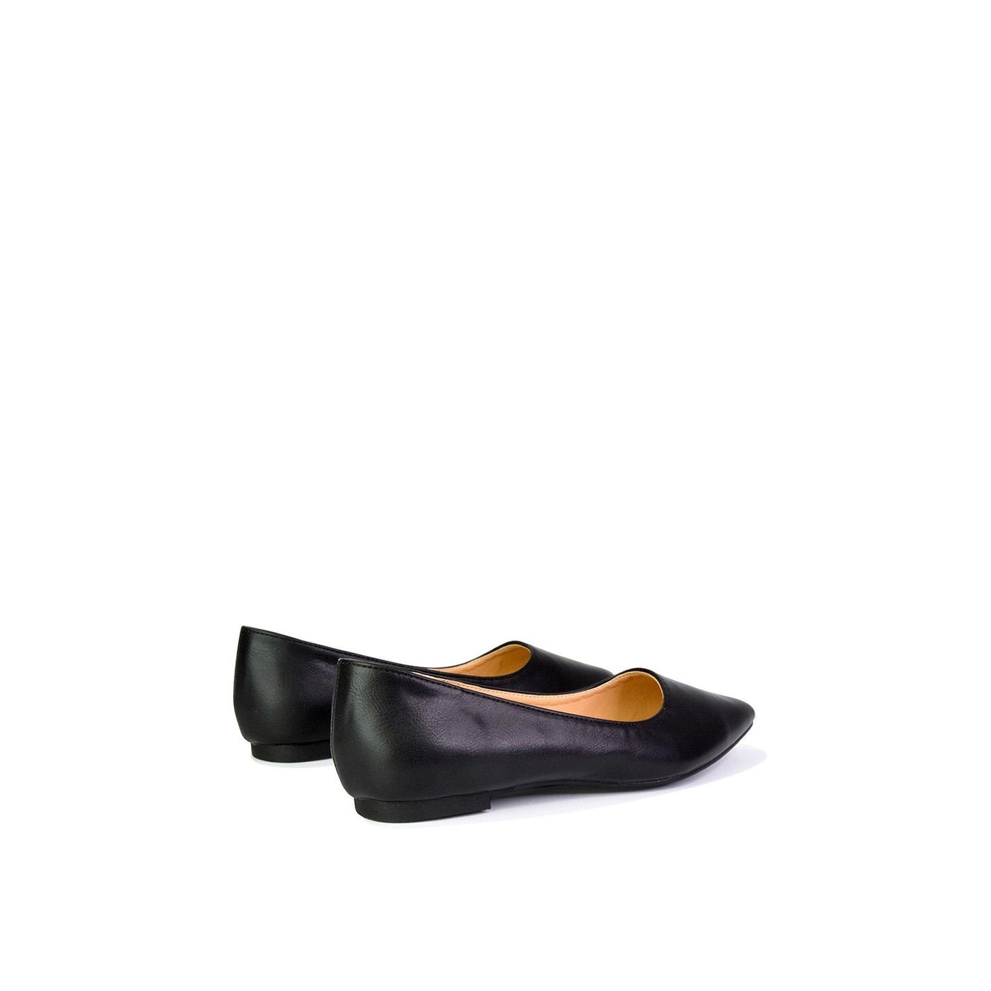 Black - Lifestyle - XY London Womens-Ladies Bubbles Pointed Flat Ballerina Flats