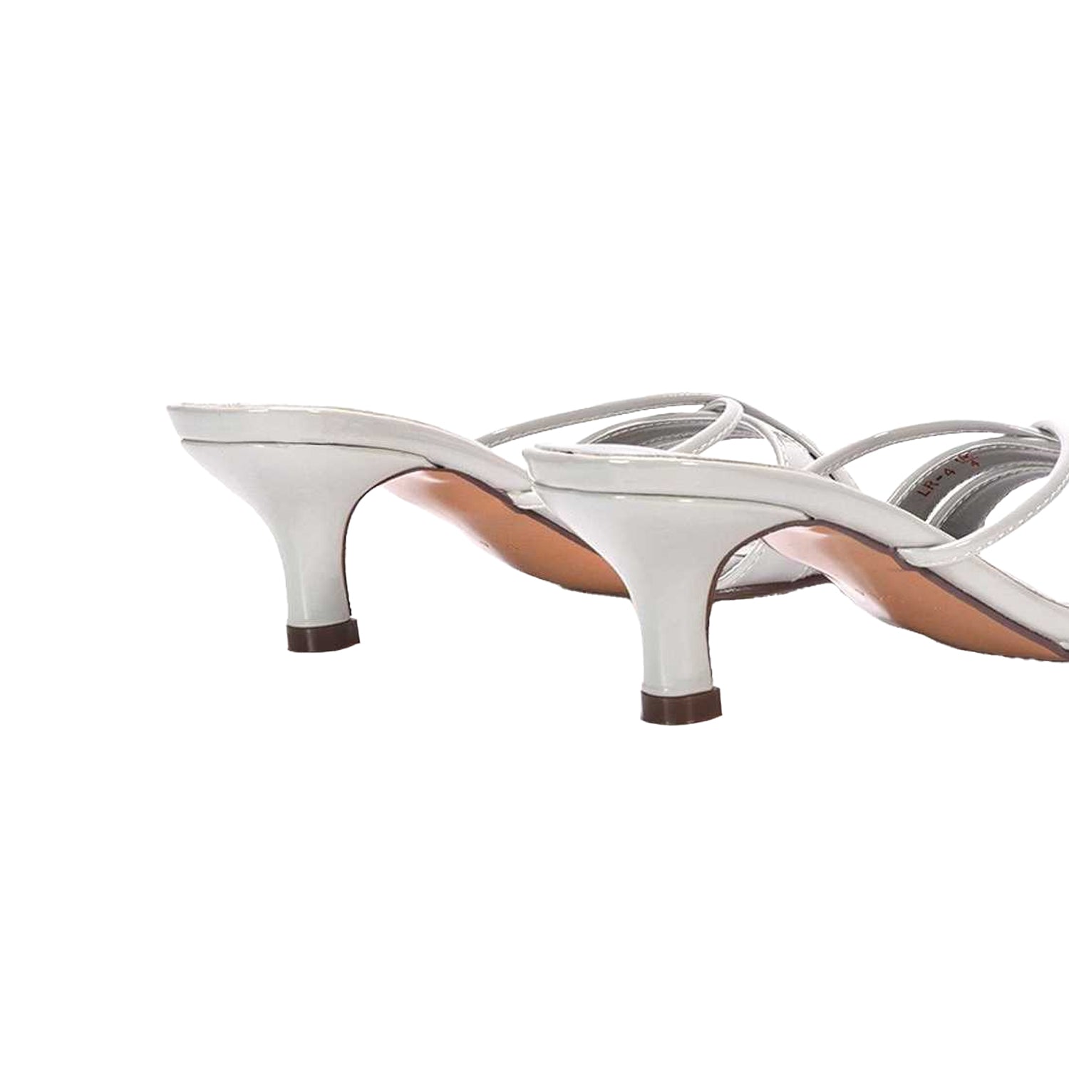 Light Grey - Back - XY London Womens-Ladies Claudia Metallic Mules