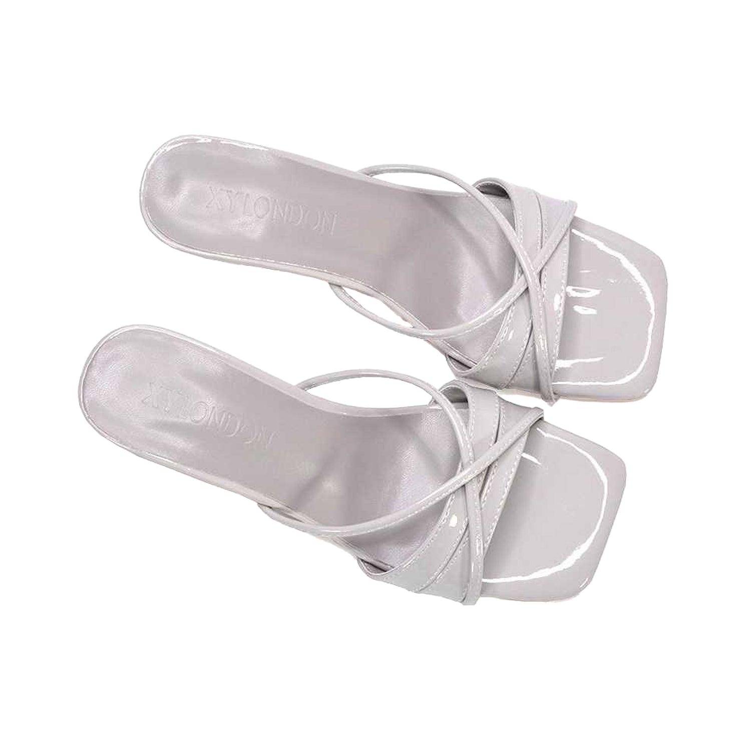 Light Grey - Lifestyle - XY London Womens-Ladies Claudia Metallic Mules