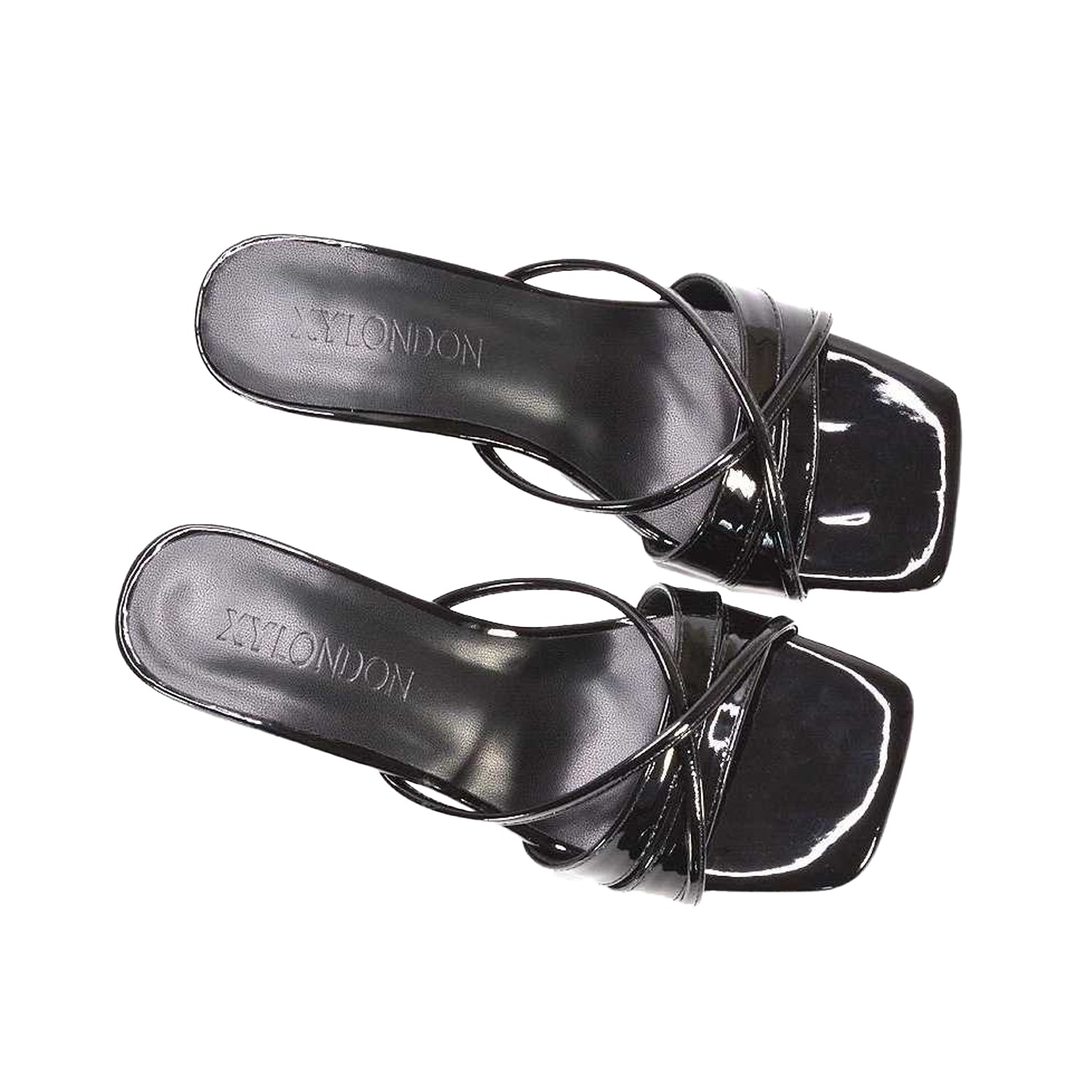 True Black - Lifestyle - XY London Womens-Ladies Claudia Metallic Mules