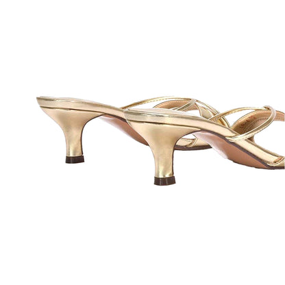 Metallic Gold - Back - XY London Womens-Ladies Claudia Metallic Mules