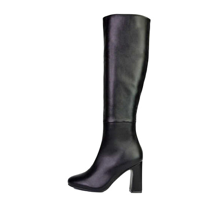 Black - Side - XY London Womens-Ladies Lillia Knee-High Boots