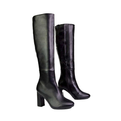 Black - Pack Shot - XY London Womens-Ladies Lillia Knee-High Boots