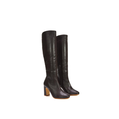 Dark Brown - Pack Shot - XY London Womens-Ladies Lillia Knee-High Boots