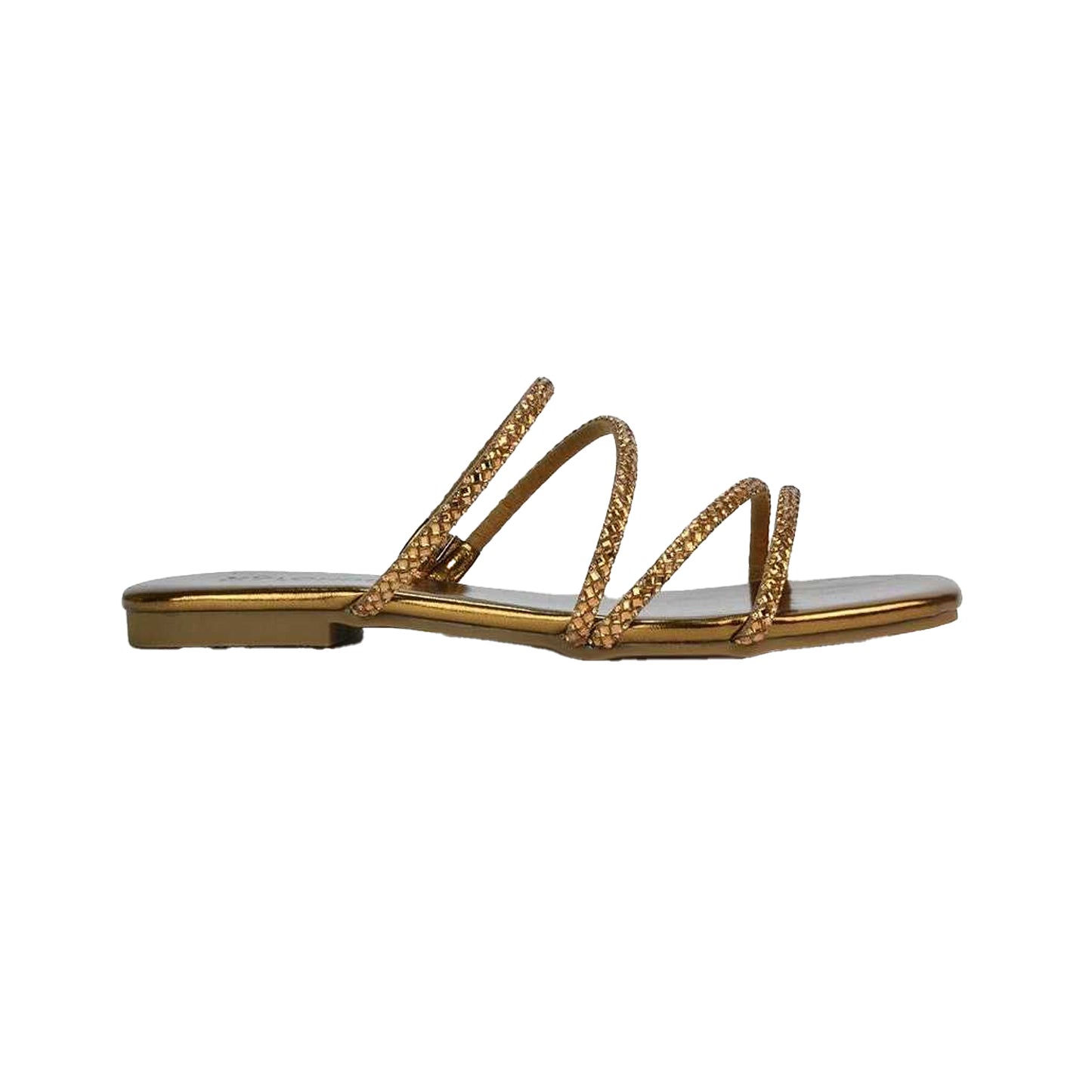 Liquid Gold - Back - XY London Womens-Ladies Kiki Diamante Sandals