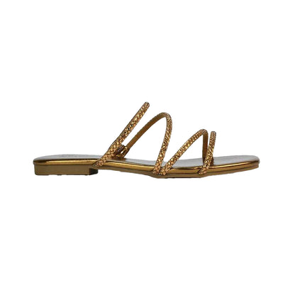 Liquid Gold - Back - XY London Womens-Ladies Kiki Diamante Sandals