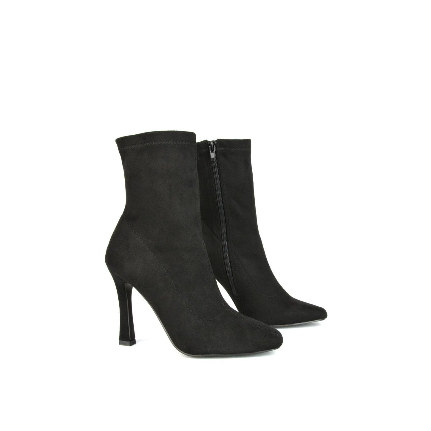 Jet Black - Lifestyle - XY London Womens-Ladies Paula Side Zip Stiletto Heel Ankle Boots