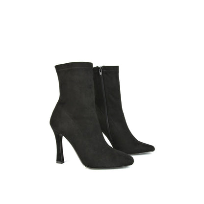 Jet Black - Lifestyle - XY London Womens-Ladies Paula Side Zip Stiletto Heel Ankle Boots