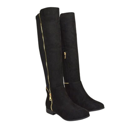 Jet Black - Lifestyle - XY London Womens-Ladies Sutton Knee-High Boots