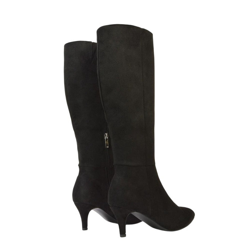 Jet Black - Back - XY London Womens-Ladies Coby Knee-High Boots
