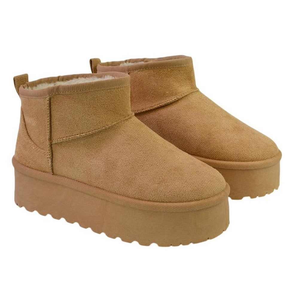 Beige - Lifestyle - XY London Womens-Ladies Selina Flatform Ankle Boots