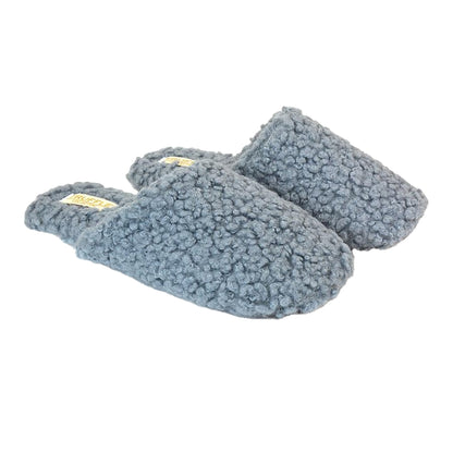 Grey - Front - XY London Womens-Ladies Jody Closed Toe Slip-on Flat Mules