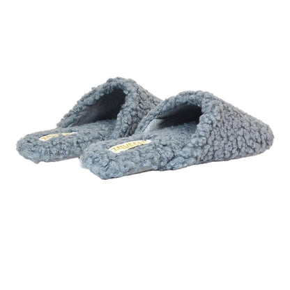 Grey - Back - XY London Womens-Ladies Jody Closed Toe Slip-on Flat Mules