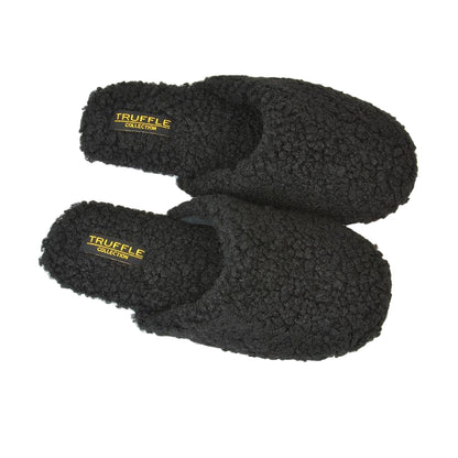 Jet Black - Pack Shot - XY London Womens-Ladies Jody Closed Toe Slip-on Flat Mules