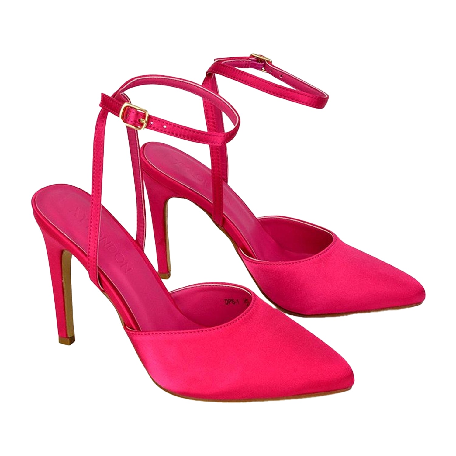 Pink - Front - XY London Womens-Ladies Liliane Pointed Stiletto Heel High Heels