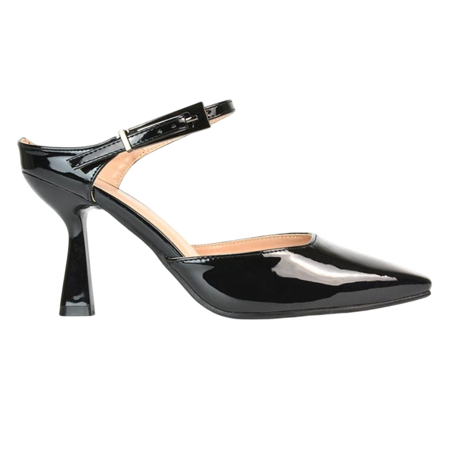 True Black - Close up - XY London Womens-Ladies Daisy May Pointed High Stiletto Heel Court Shoes